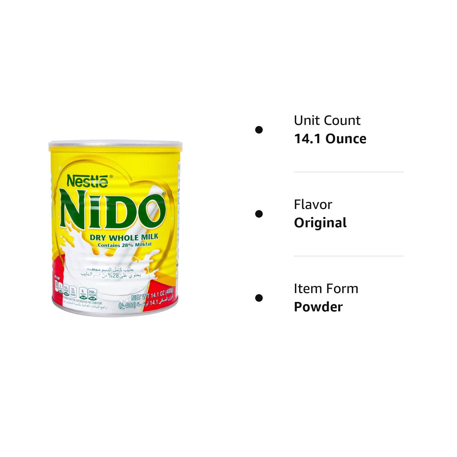 Nestle Nido Milk Powder, Imported from Holland, Specially Formulated, Fortified with Vitamins and Minerals, Easy To Prepare, over 12 months, 14.1 oz - Image 7